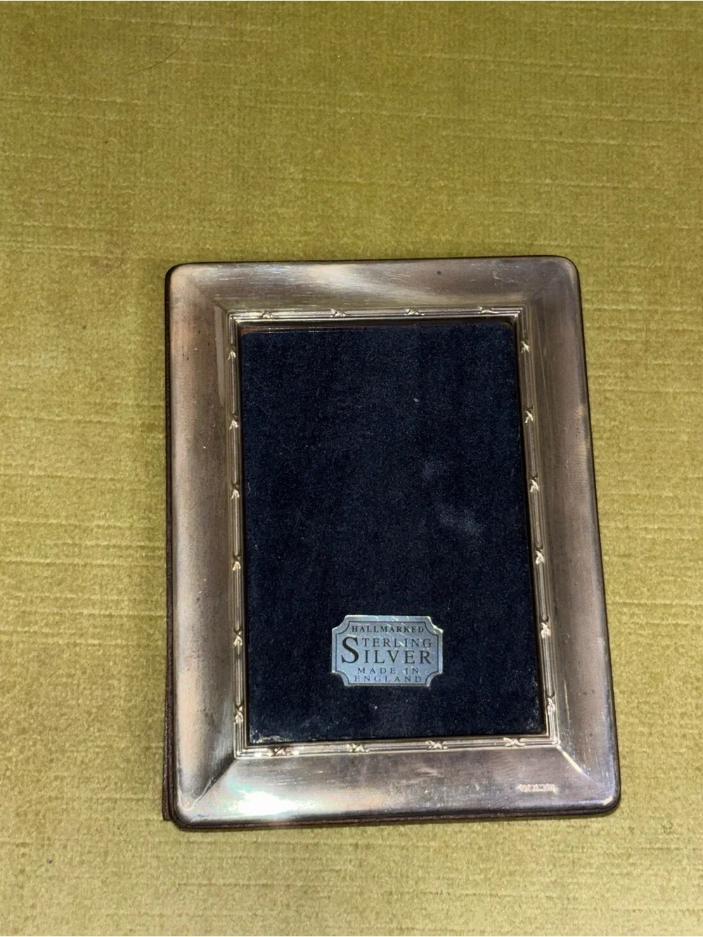 Robert Carrs Sterling & Wood Twist Rope Border Picture Frame 4.50”X 3.50”Yr 1996